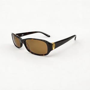 Cyber Y2K Tortoise Sunglasses: Retro Amber Tint Lens Oval Goggles, Wrap Around Grunge Eyeglasses, Chunky Wide Arm Sporty Techwear Frames 46