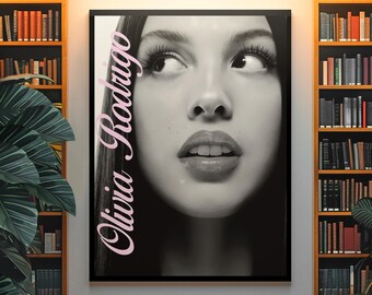 Aesthetic Olivia Rodrigo Wall Art | Timeless SOUR Album Poster | Y2K Pop Singer Merch Wall Mount | Minimalistic Girly Apartment Decor