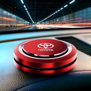 Toyota Logo Car Air Freshener, Red Metal Shape Dashboard Perfume Diffuser, Custom Auto Interior Fragrance Accessory for