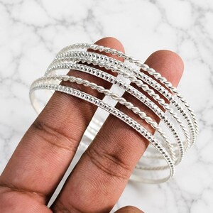 Handmade Sterling Silver Multi-Strand Rope Cuff Bracelet, Minimalist Open Bangle