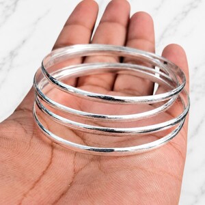 Handmade Sterling Silver Multi Wire Cuff Bracelet, Minimalist Open Bangle