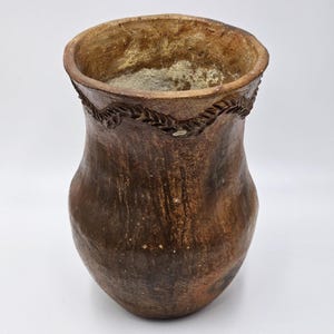 Vintage Navajo Pinon Pine Pitch Pot Handmade Pottery Rustic Native American