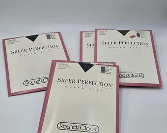 5 VTG Sheer Perfection Everyday Sheer Queen Size Pantyhose Size 2X NIP