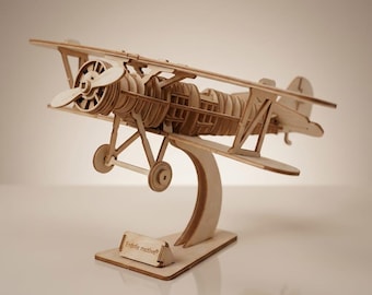 Kit de rompecabezas de madera 3D, set de construcción de modelos para armar, rompecabezas de barco de vela, tren y avión, artesanía de madera cortada con láser, regalo educativo para adultos y niños.