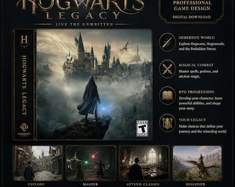 Hogwarts Legacy Gioco offline Download digitale / Gioco di ruolo magico offline per PC / Avventura magica open world / Giochi d'azione fantasy
