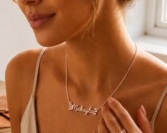 Personalized Name Necklace for Women, Custom Gold Name Necklace, Bridesmaid Gift, Wedding Gift, Birthday Gift, Custom Jewelry