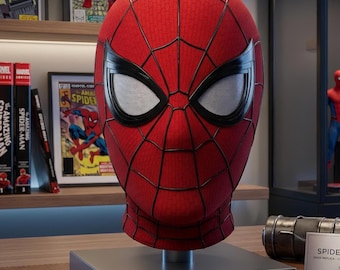 Custom-made premium Spider-Man mask, Tom Holland cosplay mask, handcrafted wearable movie prop, realistic superhero helmet, perfect gift.