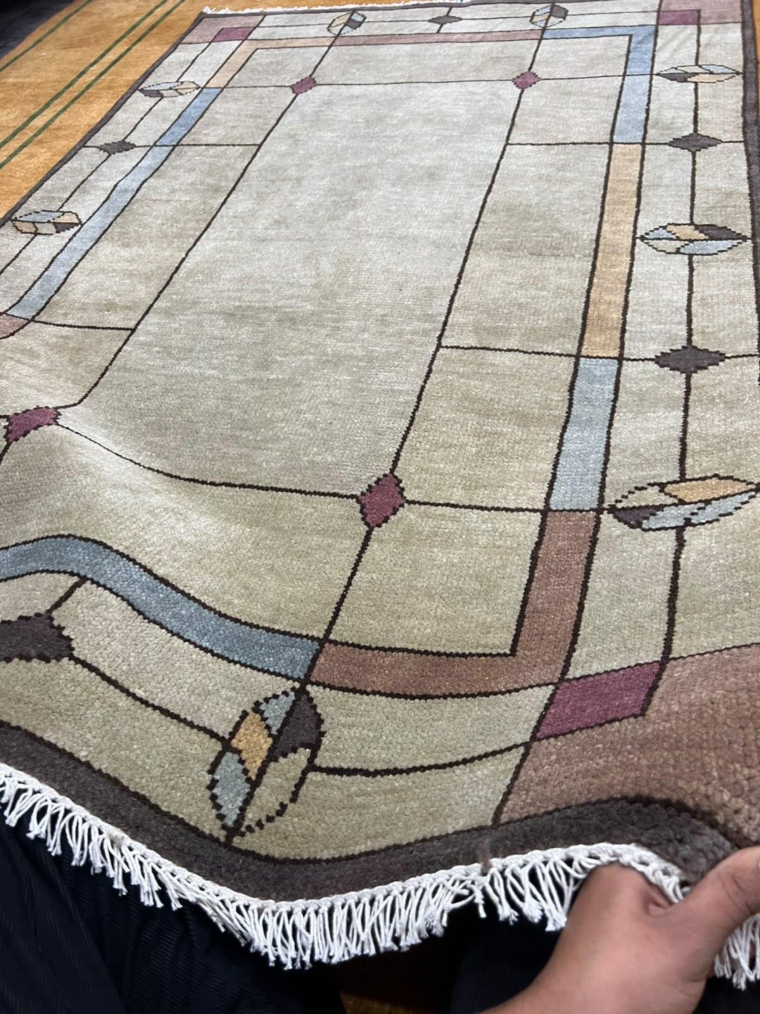 Floyd Home Rug Arts & Crafts Rug, Frank Lloyd Wright Inspired Craftsman Rug, Prairie ...
