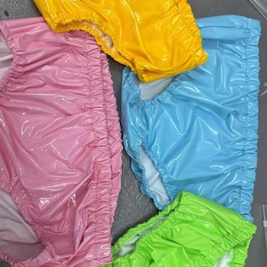 Adult PVC plastic pants, diaper covers, waterproof underwear, reusable and customizable image 6