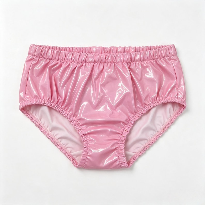 Adult PVC plastic pants, diaper covers, waterproof underwear, reusable and customizable image 1