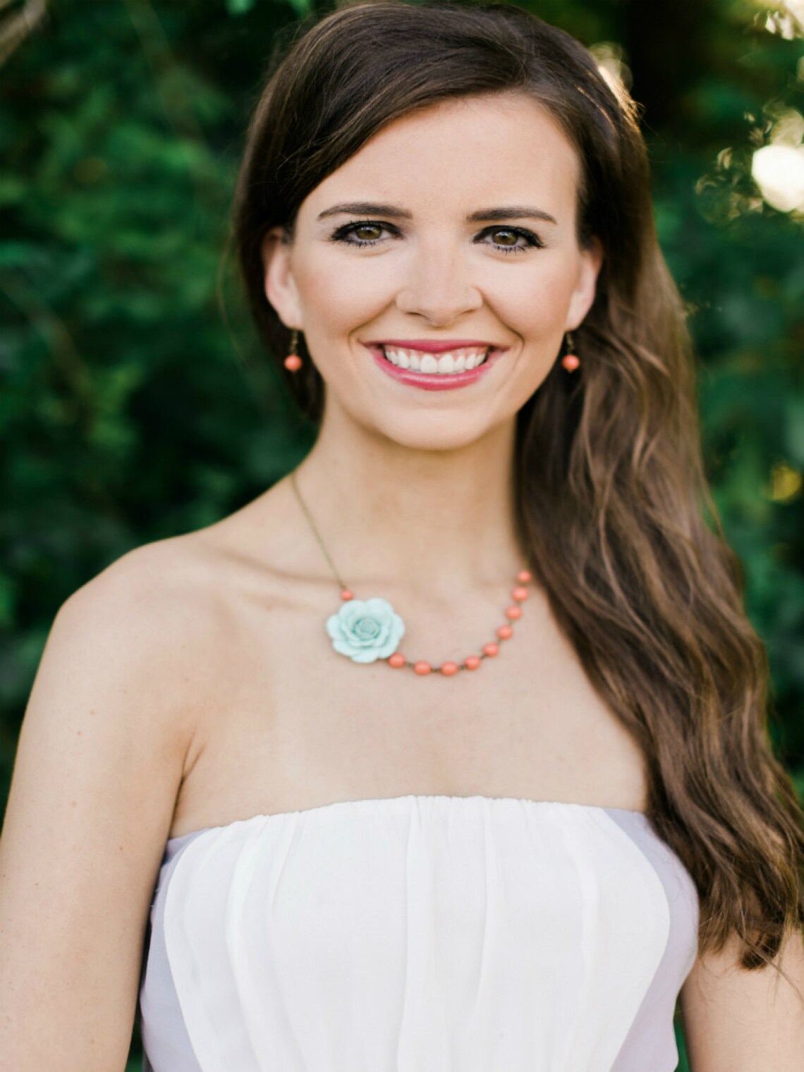 FREE EARRINGS Dusty Mint Rose and Coral Swarovski Pearls Etsy