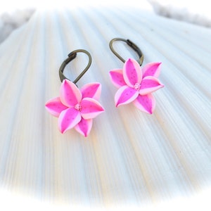 Stargazer Lily Earrings. Pink Lily Earrings. Stargazer Lily Jewelry. image 4