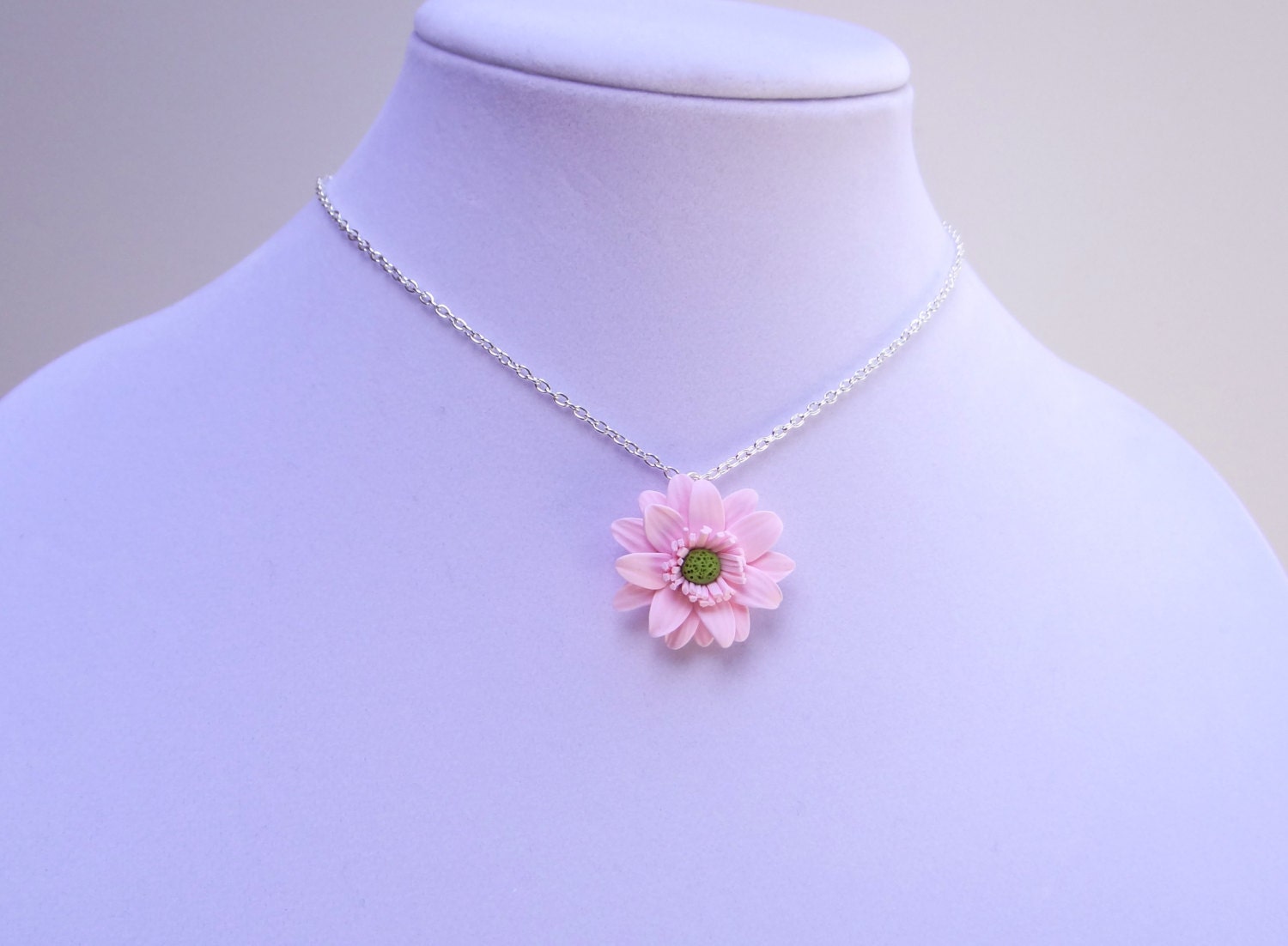 Gerbera Daisy Flower Necklace Flower Necklace Spring /Summer Etsy