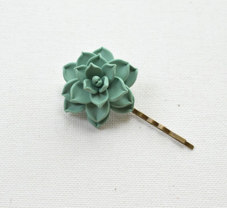 1 pcs Succulent Hair. Succulent Hair Clip. Succulent Hair Accessories. image 4