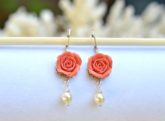 Summer and rose earrings sale