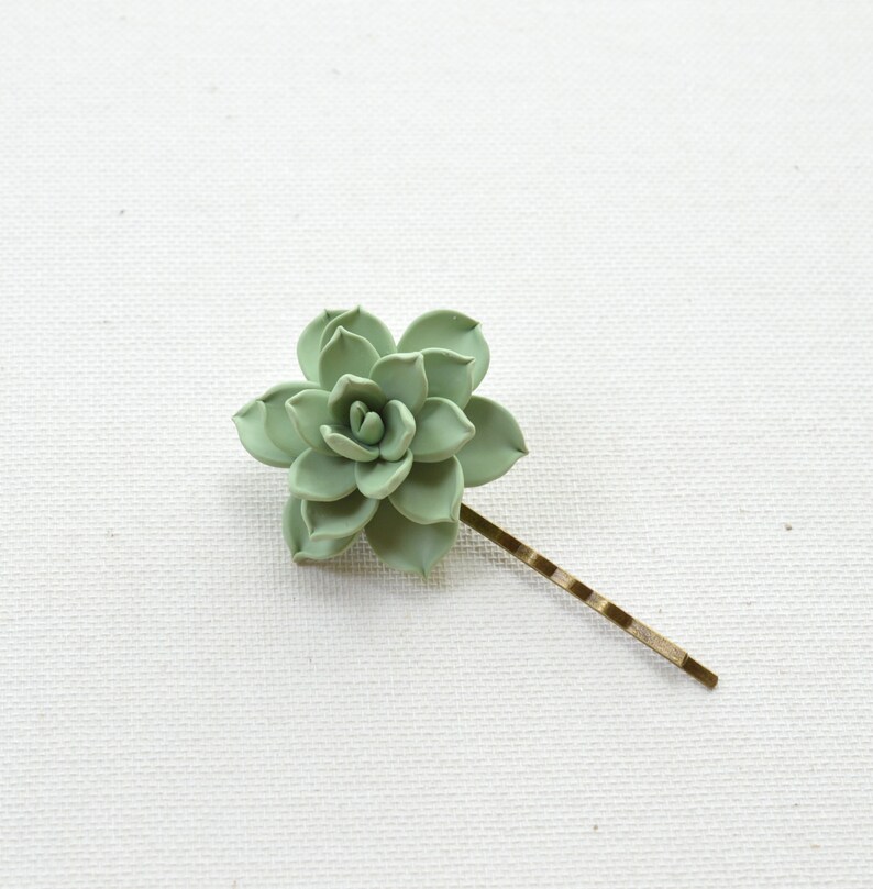 1 pcs Succulent Hair. Succulent Hair Clip. Succulent Hair Accessories. image 2