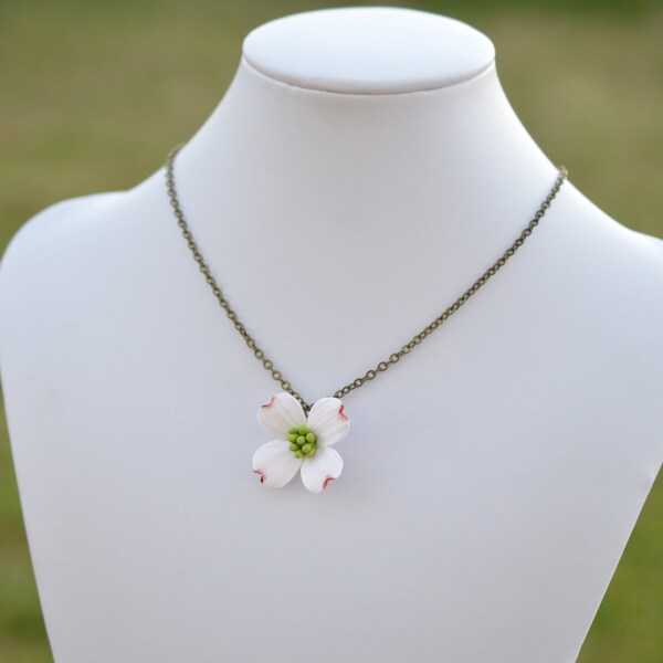 Dogwood Necklace, Spring Flower Necklace, Dogwood Flower Necklace, Dogwood Bridesmaid Necklace, Flower Necklace