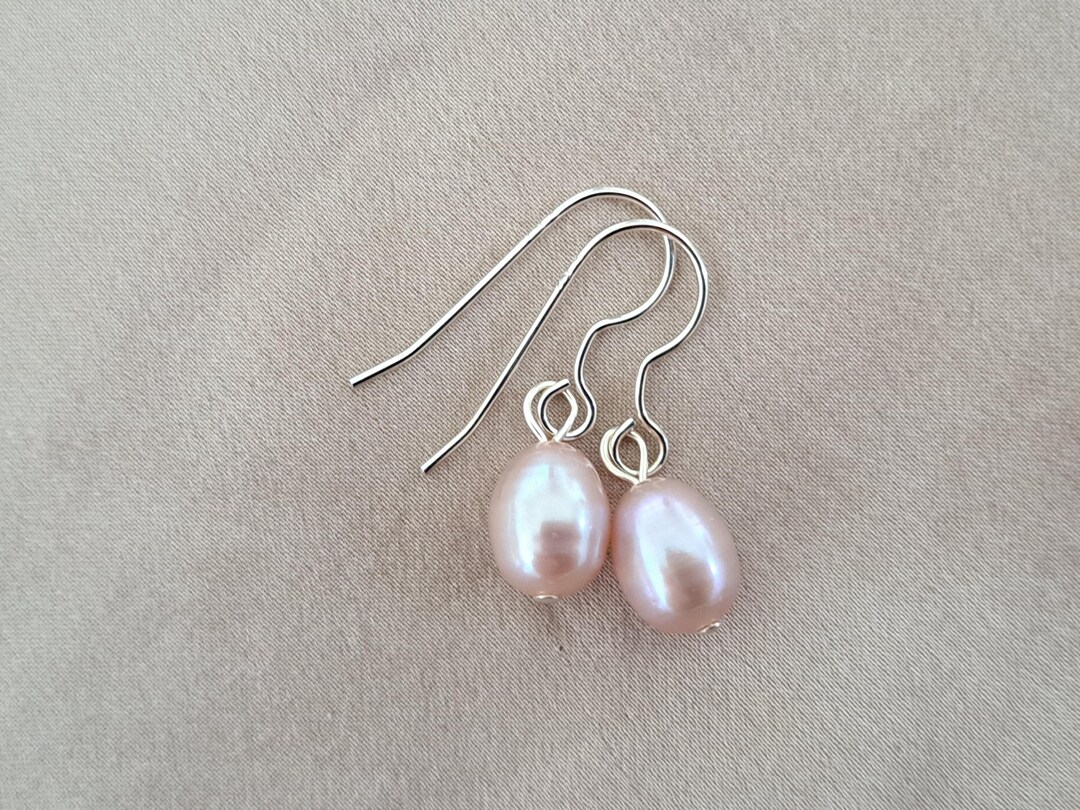 Pink shell earrings and Sterling Pearls