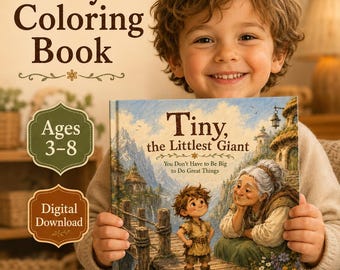 Printable Story and Coloring Book for Kids, Confidence & Courage Activity Book Ages 3-8