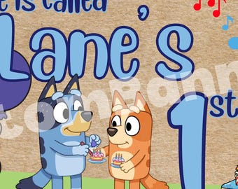Bluey Birthday Banner