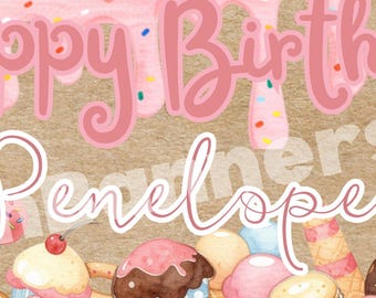 Sweets Birthday Banner