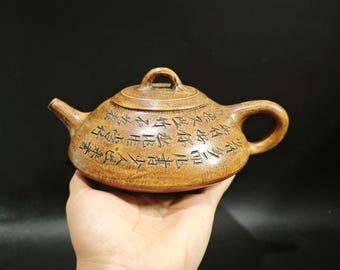 Handmade Yixing Zisha Shipiao Teapot, Golden Duan Clay Large 700ml Chinese Traditional Tea Ceremony Brew Kettle