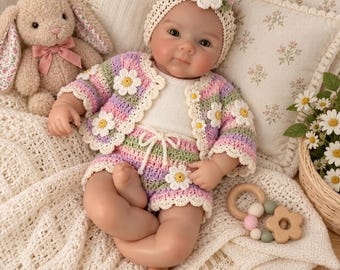 Poupée reborn en silicone de 33 cm (13 pouces), poupée bébé pour enfants, poupée bébé fille, poupée bébé peinte, coffret poupée reborn avec biberon