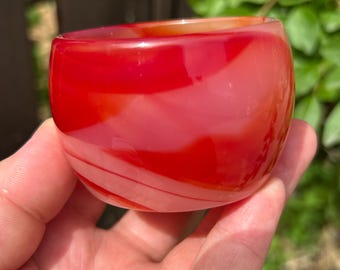 Natuurlijke rode agaat kopje thee Chalcedoon gongfu thee Master Cup Artisan theeservies