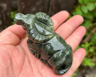 Natuurlijk jade os beeldje handgesneden dierenriem stier standbeeld feng shui bureau decor collectible cadeau