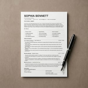ATS-Friendly CV Template | Modern Minimalist Resume Template | Instant Download