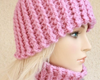 CROCHET PATTERNS* Set Warm Hat + Neck Warmer or Headband/Ear Warmer Fast Easy Chunky Crochet Patterns, Winter Gifts Women, Download PDF #112