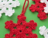 Crochet cluster stitch snowflake PATTERN. Christmas Tree ornament snowflake tutorial pattern. Crochet Chistmas gifts DIY. Download PDF #6