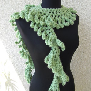 Crochet PATTERN Scarf Lariat: Chunky Yarn Fringe Scarf Unique Design Tutorial Easy Fast Scarf Diy Autumn Spring Gift Women Download PDF #48