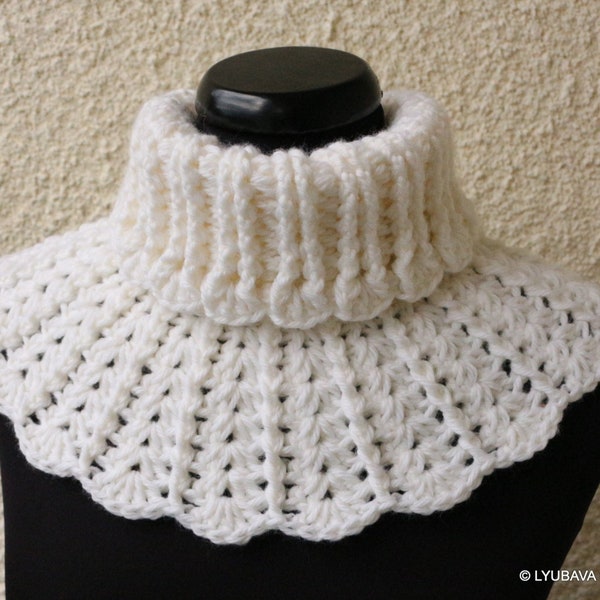 Crochet PATTERN Neck Warmer for Women and Girls. Chunky crochet scarf cowl fast easy crochet tutorial pattern. Download PDF #155