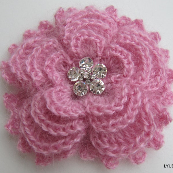 CROCHET PATTERN Flower Brooch, Large Crochet 3d Flower Pattern, Crochet Diy Gifts for Women, Download PDF Pattern #84