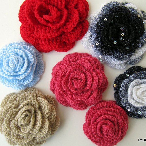 CROCHET PATTERN Rose Flower Tutorial, 3d Crochet Rose Easy Pattern, Beautiful Crochet Roses Pattern Unique Flowers Pattern Download PDF #17