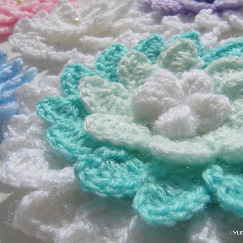 Large Crochet Flower Etsy