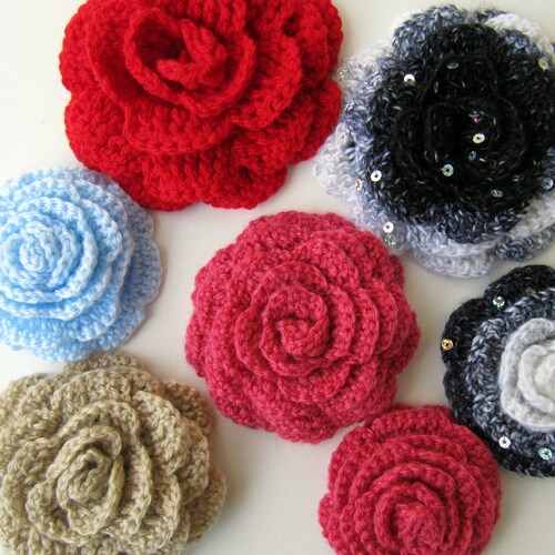 Crochet Rose Flower Tutorial PATTERN. 3d Crochet Rose Easy - Etsy