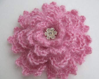 CROCHET PATTERN* Flower Brooch, Large Crochet 3D Flower Easy Pattern, Crochet Jewellery Diy Gift for Women, Download PDF Pattern #34