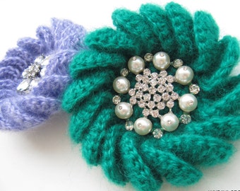 CROCHET PATTERN* Unique Crochet Brooch, Mohair Flower Brooch Crochet Tutorial Pattern, Crochet Diy Gift for Women, Download PDF Pattern #33