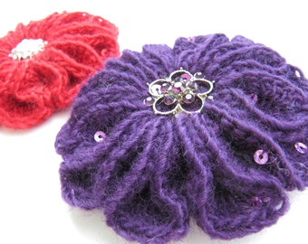 CROCHET PATTERN Unique Flower Brooch, Crochet 3d Flower Brooch Tutorial Pattern, Easy Crochet Diy Gifts for Women, Download PDF Pattern #59