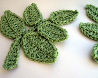 Crochet PATTERN Branch of Leaves. Crochet leaves tutorial pattern. Leaves on branch crochet pattern. Crochet leaves pattern Download PDF #76