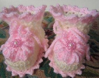 CROCHET PATTERN* Baby Girl Booties, Tutorial Pattern Baby Girl Crochet Gift, Baby Shower Crochet Easy Gift, Download PDF Pattern #14