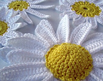 crochet flower pattern 3d flower 8 petals diy crochet etsy