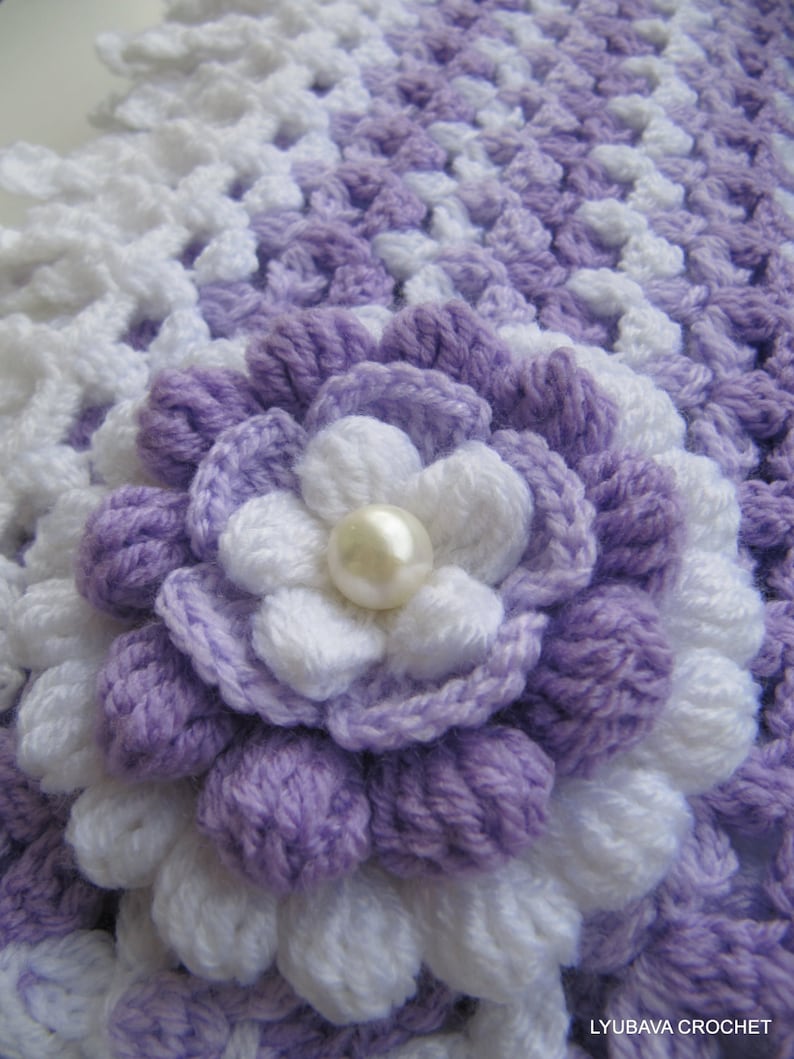 CROCHET PATTERN Flower Lilac Mosaic, Beautiful Flower Unique Design Easy Pattern, Crochet 3D Flowers Diy Gifts, Download PDF Pattern 75 image 2