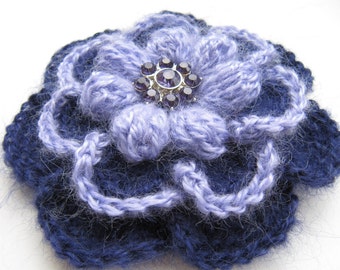 CROCHET PATTERN* Large Flower Brooch, Unique Crochet 3D Flower Tutorial Pattern, Diy Easy Crochet Gift for Women, Download PDF Pattern #81