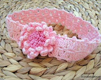 Crochet PATTERN flower headband for baby girl. Easy crochet Daisy flower tutorial pattern. Baby girl crochet gifts DIY. Download PDF #36