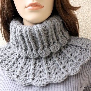 Crochet PATTERN Neck Warmer for Women & Girls. Unique design chunky crochet scarf cowl. Fast easy gift tutorial pattern. Download PDF 155 image 3