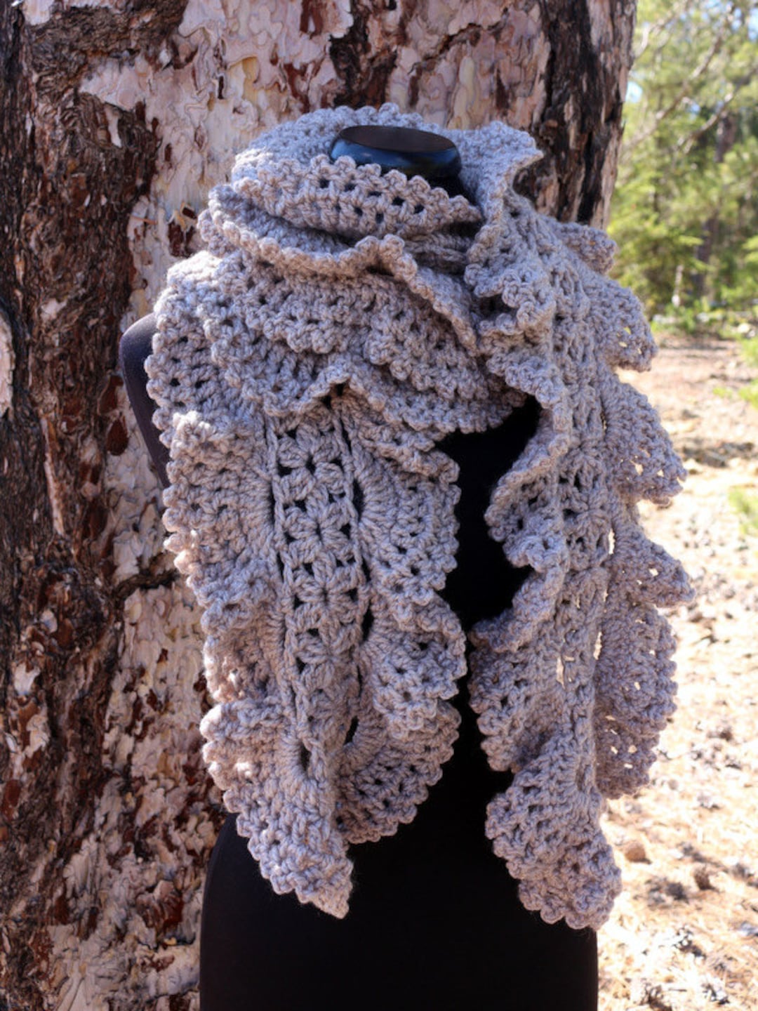 Crochet PATTERN Ruffle Scarf troodos. Chunky Crochet Ruffled Scarf Tutorial Pattern. Unique Design Crochet Scarf Women. Download PDF 196 - Etsy crochet-pattern-ruffle-scarf-troodos-chunky-crochet-ruffled-scarf-tutorial-pattern-unique-design-crochet-scarf-women-download-pdf-196-etsy