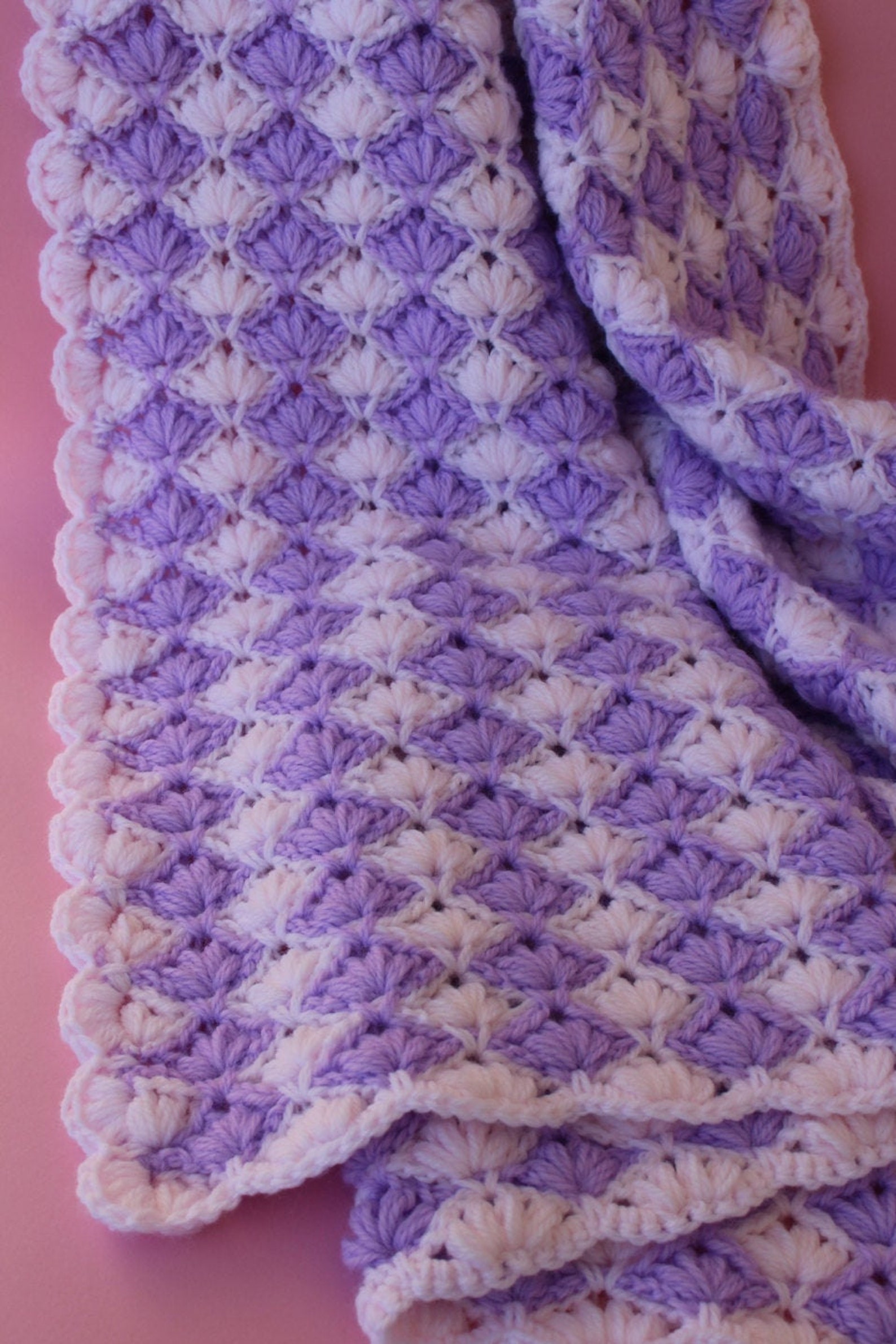 CROCHET PATTERN Baby Blanket. Lilac Lily Blanket With Crochet Etsy